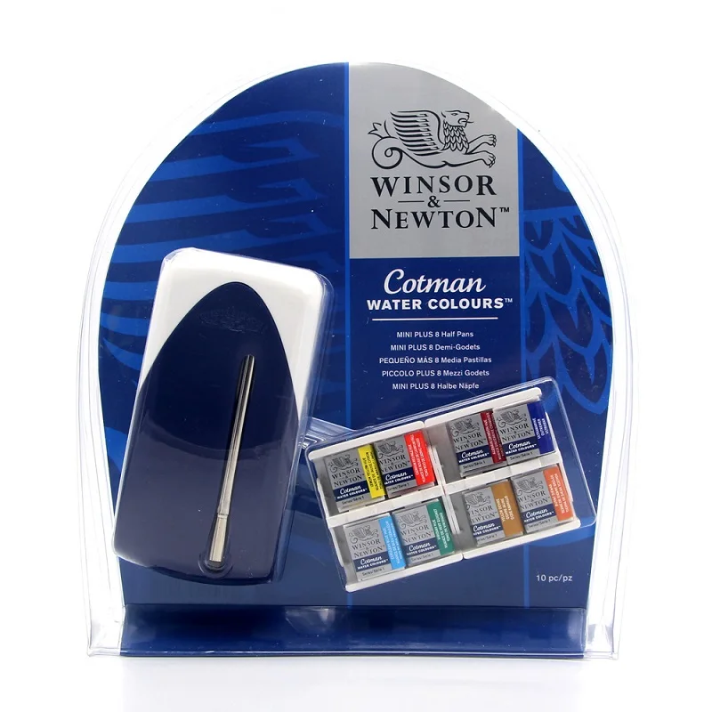 WINSOR & NEWTON cotman 8 цветов мини упаковка твердая Акварельная краска художественный