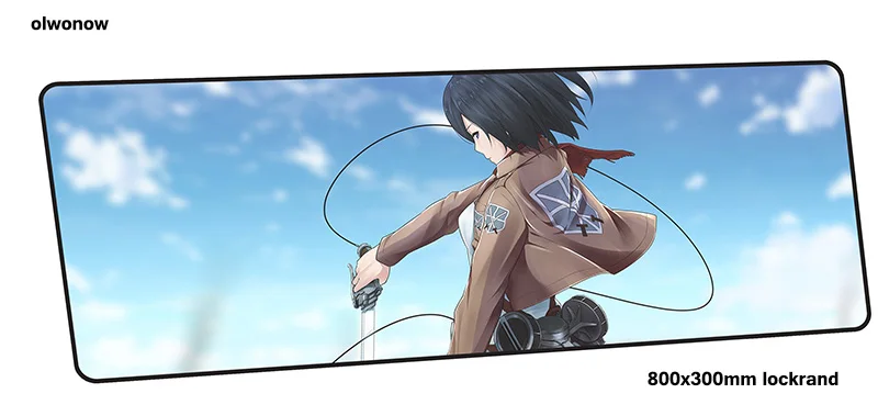 attack on titan mousepad gamer best seller 800x300x3mm gaming mouse pad Popular notebook pc accessories padmouse ergonomic mat