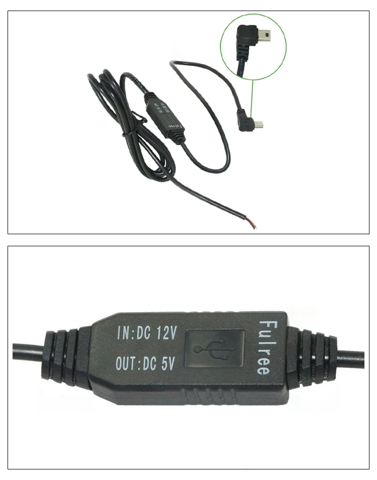 1 м Мини USB 5pin 90 градусов прямоугольный DC-DC конвертер 12 В до 5 В понижающий автомобильный блок питания для вождения рекордер камеры