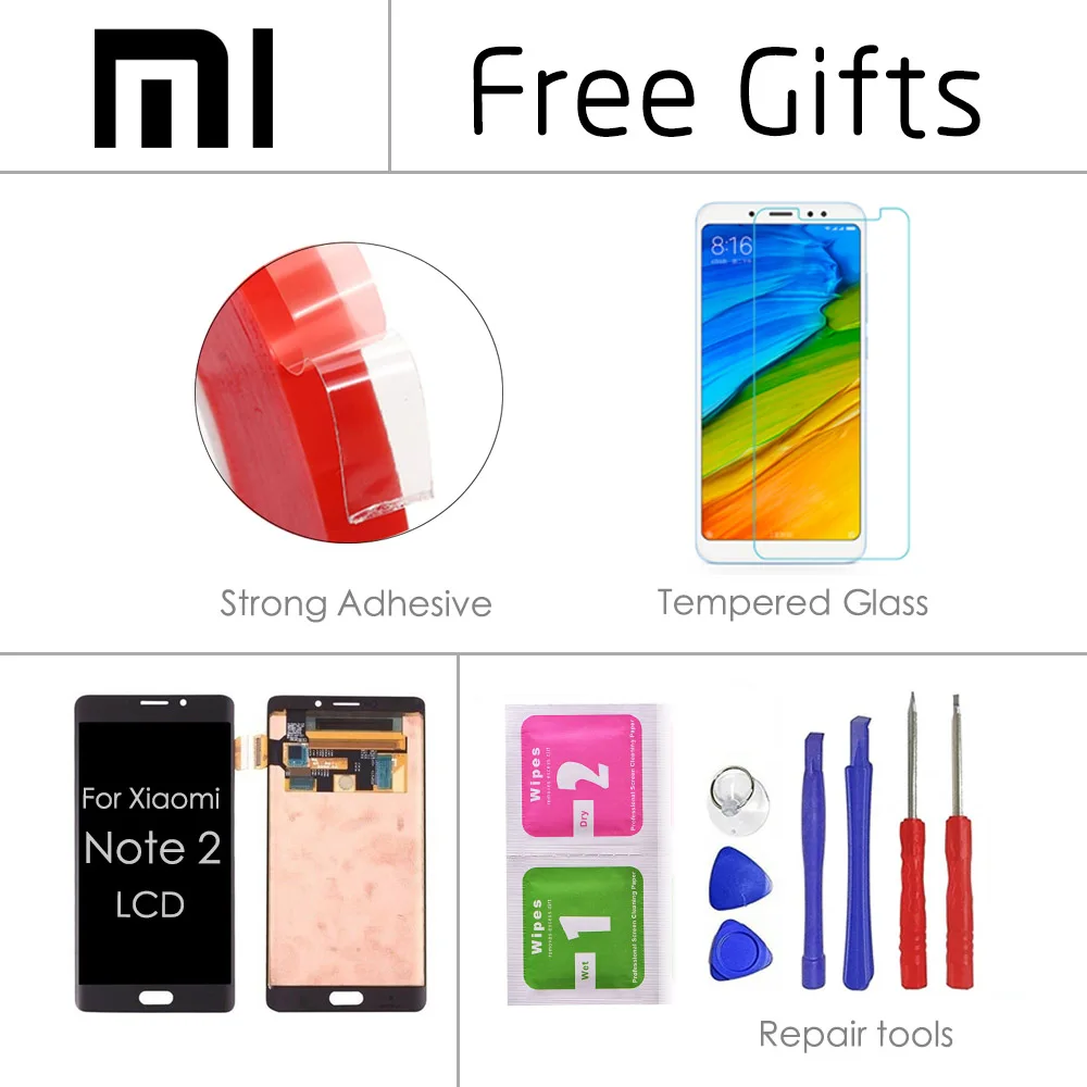 5 7 &quotоригинал для Xiaomi Mi Note 2 ЖК дисплей + сенсорный экран в сборе дигитайзер