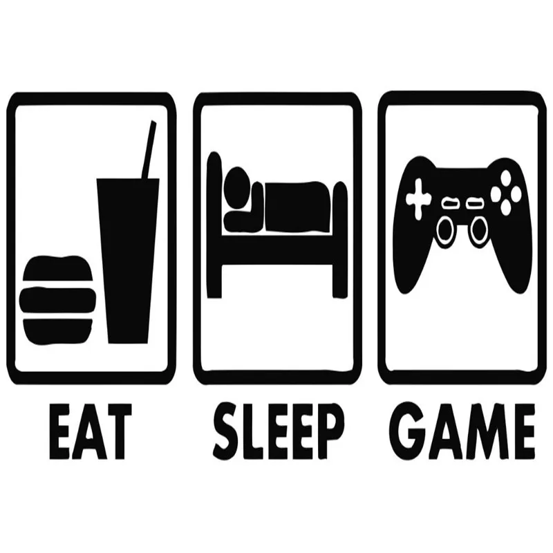 Игровая приставка Eat Sleep для Xbox Ps Wii наклейка на стену детской спальни украшение