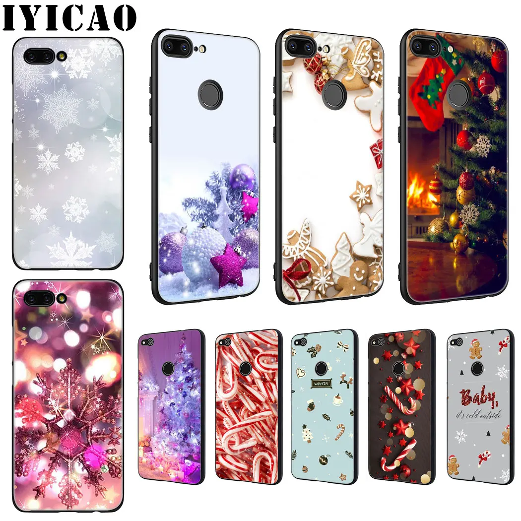 IYICAO зимние рождественские мягкий чехол для телефона Huawei Honor 6a 7A 9X20 Pro 7C 7X8 9 10 Lite 8X 8C