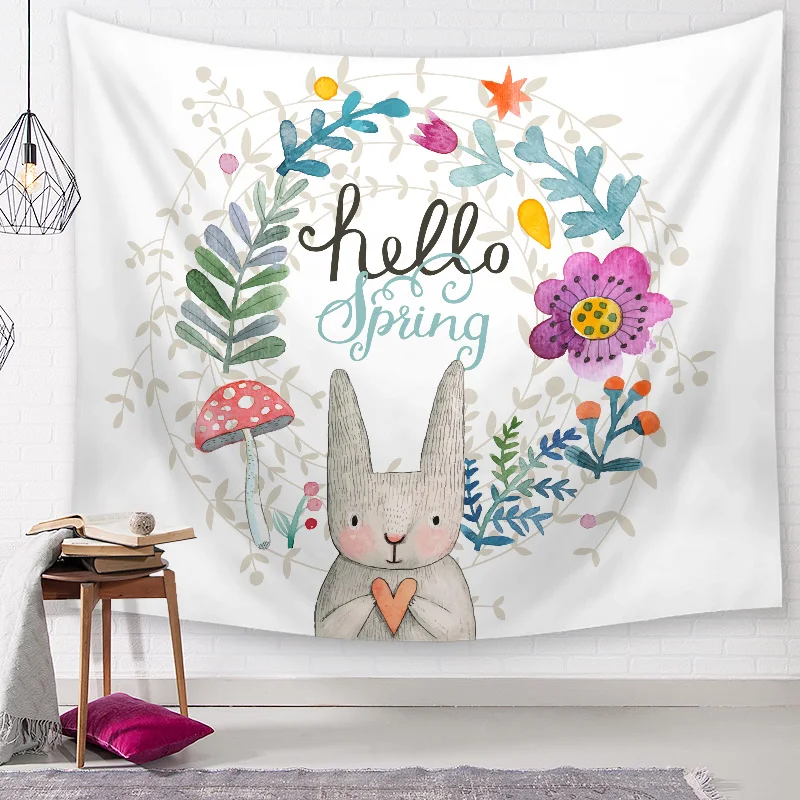 Гобелен с героями мультфильмов настенная подвесная колдовство Хиппи Пляж пледы