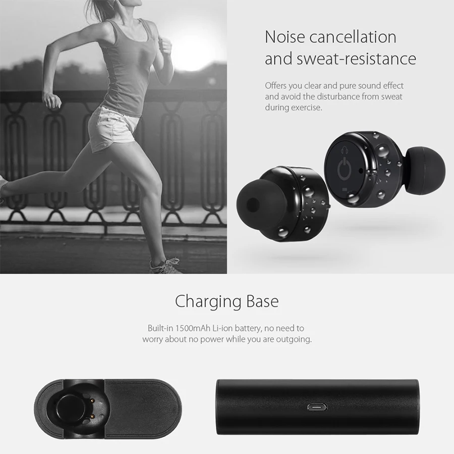 X2T Беспроводная мини-гарнитура bluetooth auriculare наушники шумоподавление вкладыши в