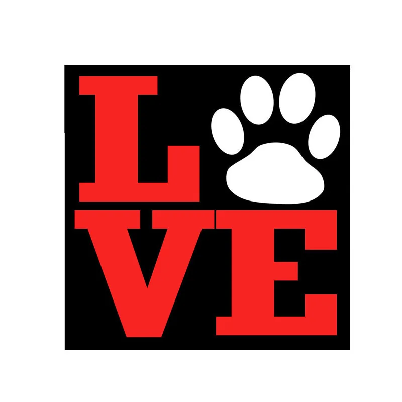 

YJZT 11.6CM*11.6CM Car Styling Love Paw Dogs Cats Car Sticker Motorcycle Helmet Decal 6-2163