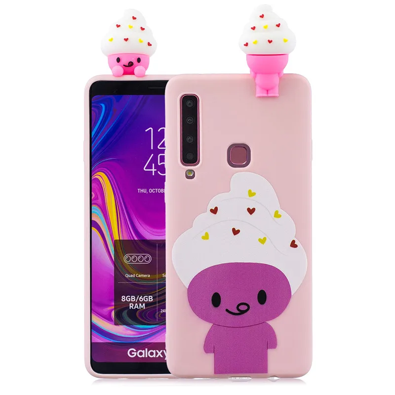 Silicone Case sFor Samsung Galaxy A7 2018 Cover For Fundas A6 Plus A9 A920 A750 3D Unicorn Panda Soft Phone |