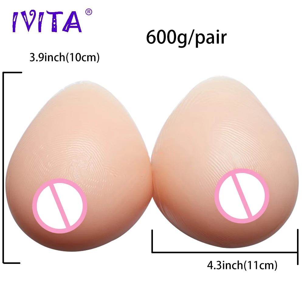 IVITA 600 г поддельные силиконовые груди для трансвеститов Драг королева костюмы