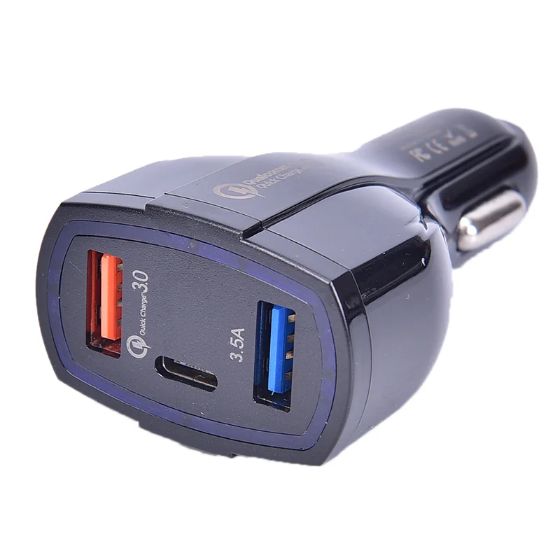 Адаптер для быстрой зарядки QC3.0 2 USB порта + быстрое автомобильное зарядное