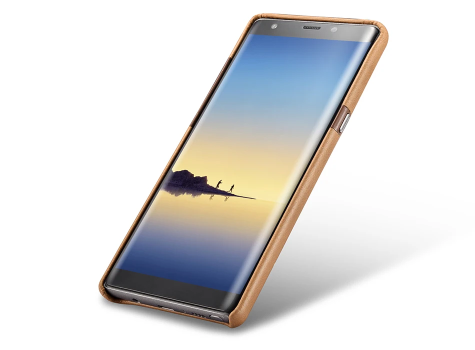 Роскошный ультра тонкий чехол из натуральной кожи для samsung Galaxy Note 8, винтажный жесткий 360, полная защита, задняя крышка для телефона, чехол для телефона s