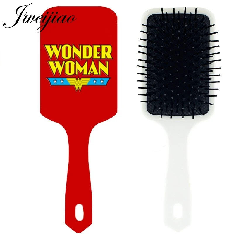 JWEIJIAO WONDER WOMAN Расческа для массажа с изображением героев мультфильмов для девочек Складная Расческа для кожи головы инструмент для ухода за волосами cetillo pelo - Цвет: H696