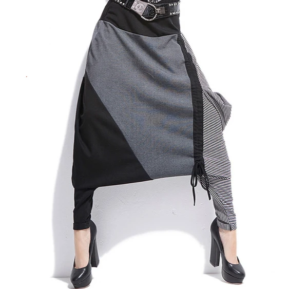 

Pantalon Femme Pantalones Mujer Hippie Baggy Loose Harem Vintge Harajuku Wide Leg 2ways Crotch Hip Hop Punk Pants Women Trousers