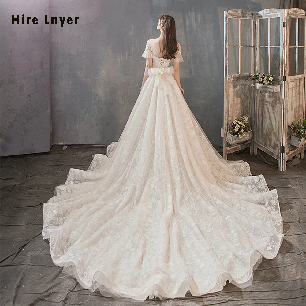 Vestido De Noiva Renda Short Sleeve Beading Lace Sheath Wedding Dresses Fashion Robe Sirene Mariage Bridal Gowns | Свадьбы и