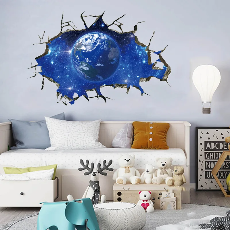 New 2019 3D Creative Wall Sticker Galaxy Star Stickers for Ceiling Decoration Water Proof Kids Room Living | Дом и сад