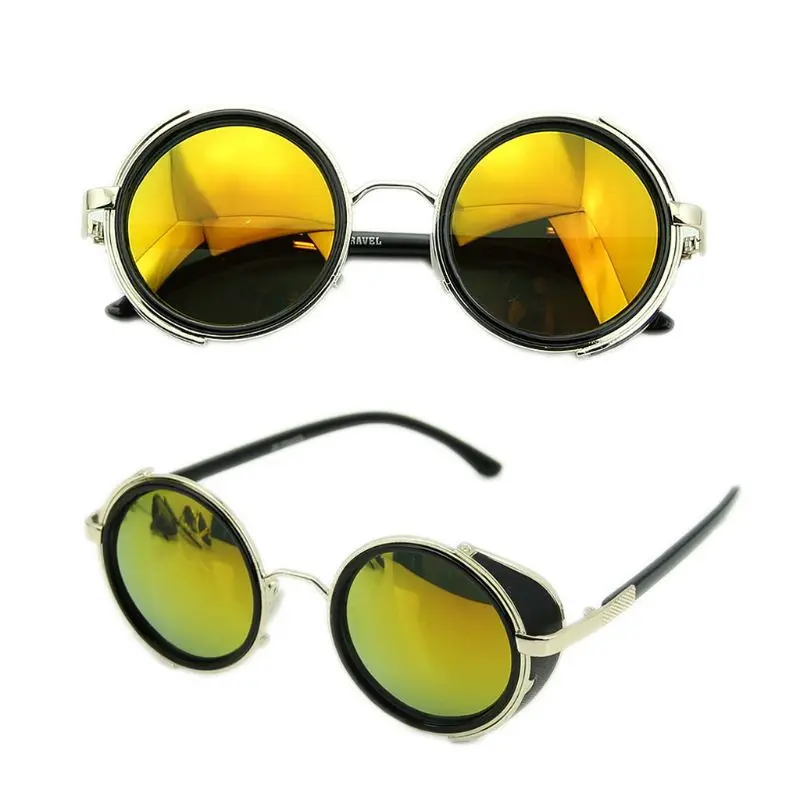 Солнцезащитные очки Cyber Goggles стимпанк 50s круглые винтажные Ретро стиль