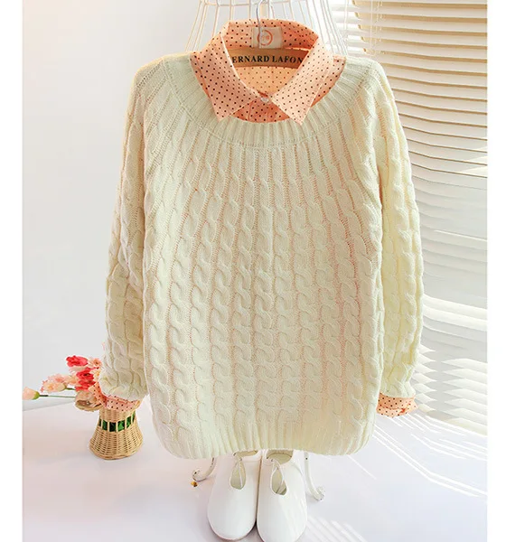 Женский свитер с длинным рукавом мятно-Розовый пуловер для осени и лета 2016 |