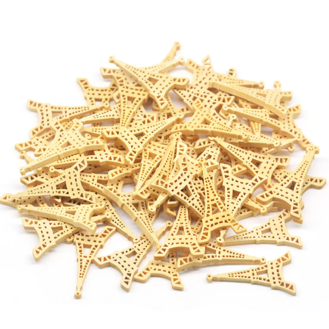 

KALASO 20Pcs Wood Color Tower Wood Beads For DIY Craft Supplies Materials Home Crafts Decoration Buttons Accessories 4cm x2.3cm