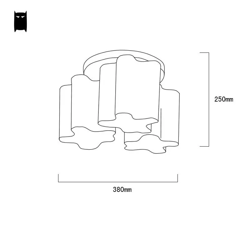 Стеклянный акриловый круглый потолочный светильник в форме облака современный