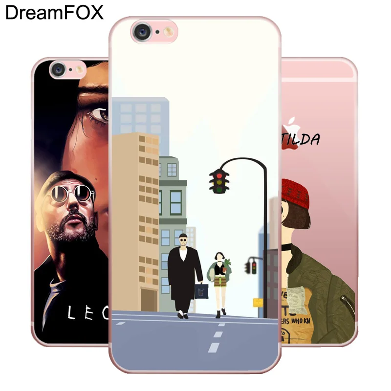 DREAMFOX N108 Leon Матильда Мягкий ТПУ силиконовый чехол для Apple iPhone XR XS Max 8X7 6 S Plus 5 5S SE 5C 4 4S