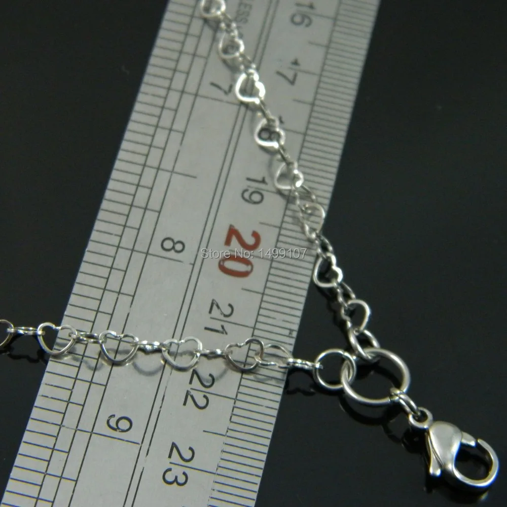 316L Нержавеющая сталь любящее сердце звено цепи Цепочки и ожерелья с плавающей