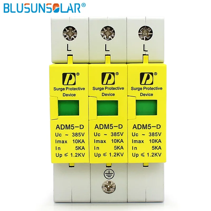 5 шт./партия Din рейка 35 мм 3P 5KA 10KA 385 В переменного тока|surge protection device|din rail 35mmsurge device |