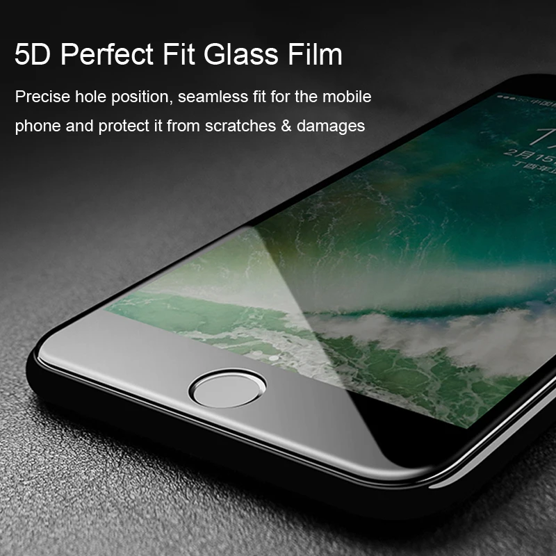 SMILYOU 5D закаленное Стекло для iphone 7 6s плюс Экран протектор 6 полное покрытие пленки
