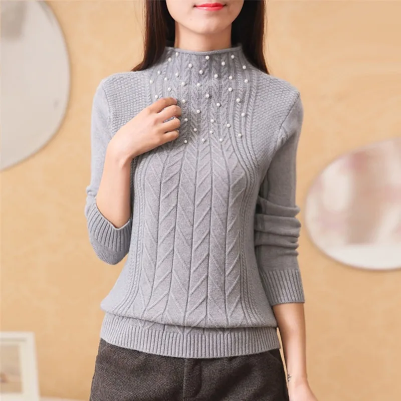 Hot Sale New Arrival Fashion Women Outerwear Turtleneck Sweater Female Autumn Winter All-Match Slim W-176 | Женская одежда