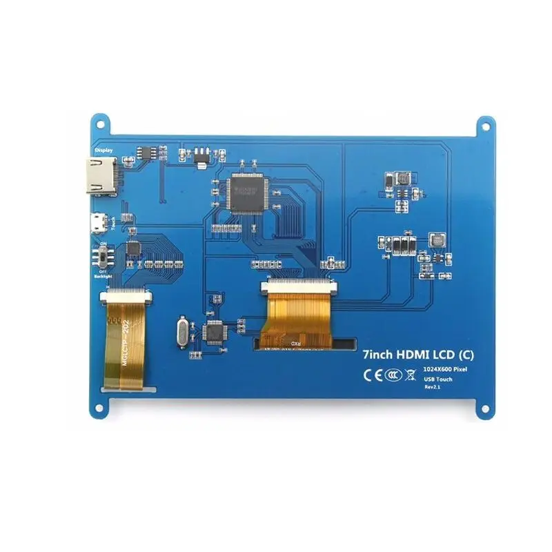7 дюймов Raspberry Pi HDMI ЖК дисплей емкостный Сенсорный экран Дисплей 1024*600 поддержка