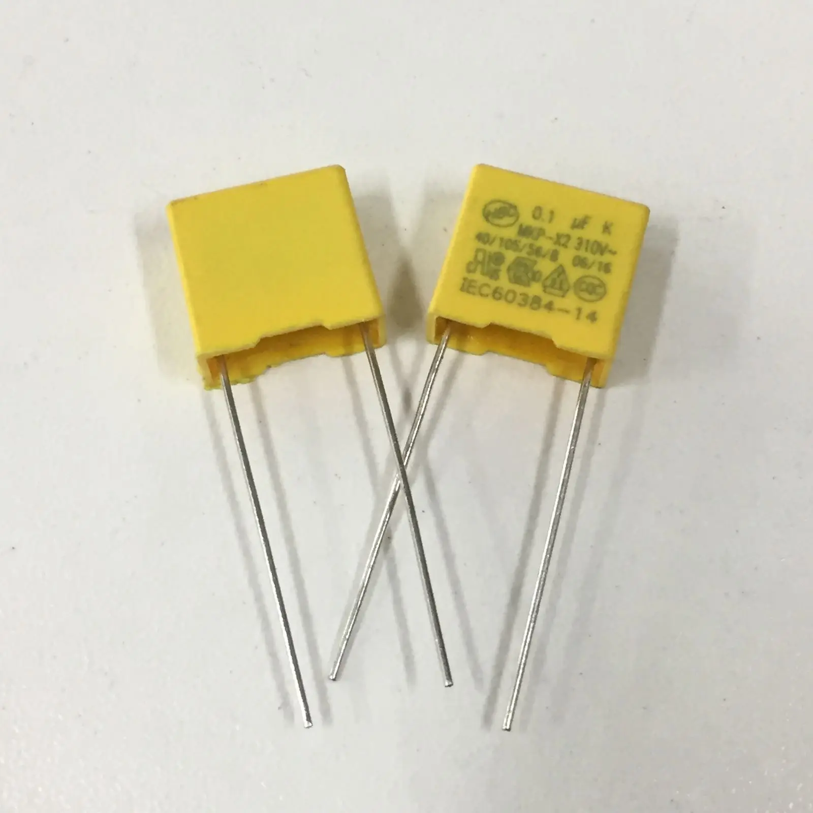 10pcs X2 Safety Capacitor 310VAC 104 K 104K 10% 0.1UF 100nF 310V Pitch 10mm Film Capacitance REPLACE 275VAC 275V | Электронные