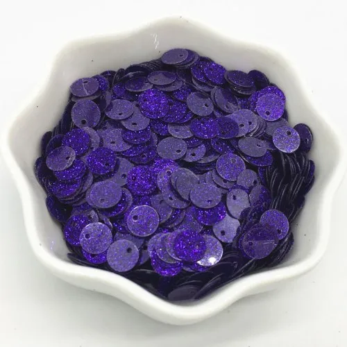 6mm Glitter Purple Блестки 3-50 мм фиолетовые блестки плоские круглые чашки пвх свободные блестки для рукоделия шитья женской одежды аксессуары 20 г - Цвет: 6mm Glitter Purple