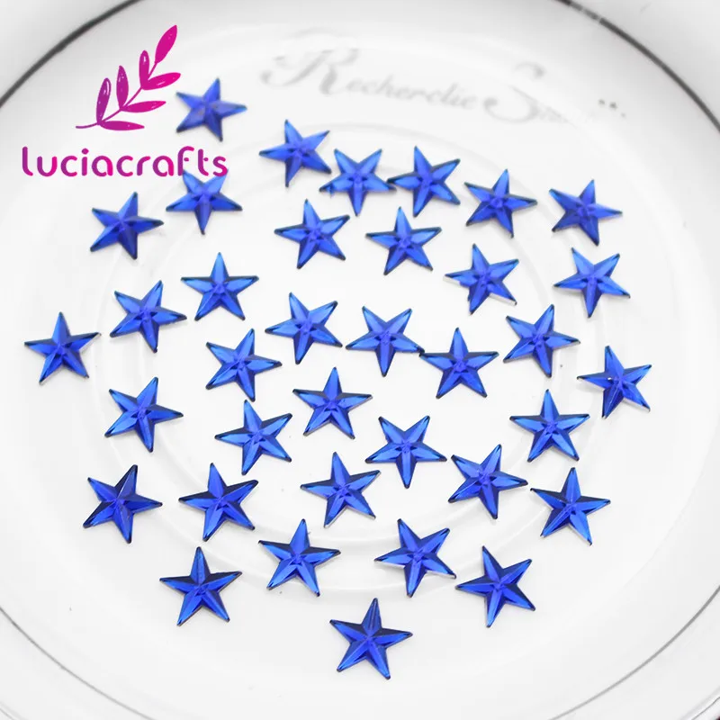 Lucia crafts 200 шт./лот 12 мм в форме звезды Стразы плоская спина, кабошон, поставка украшения DIY аксессуары ручной работы G0405