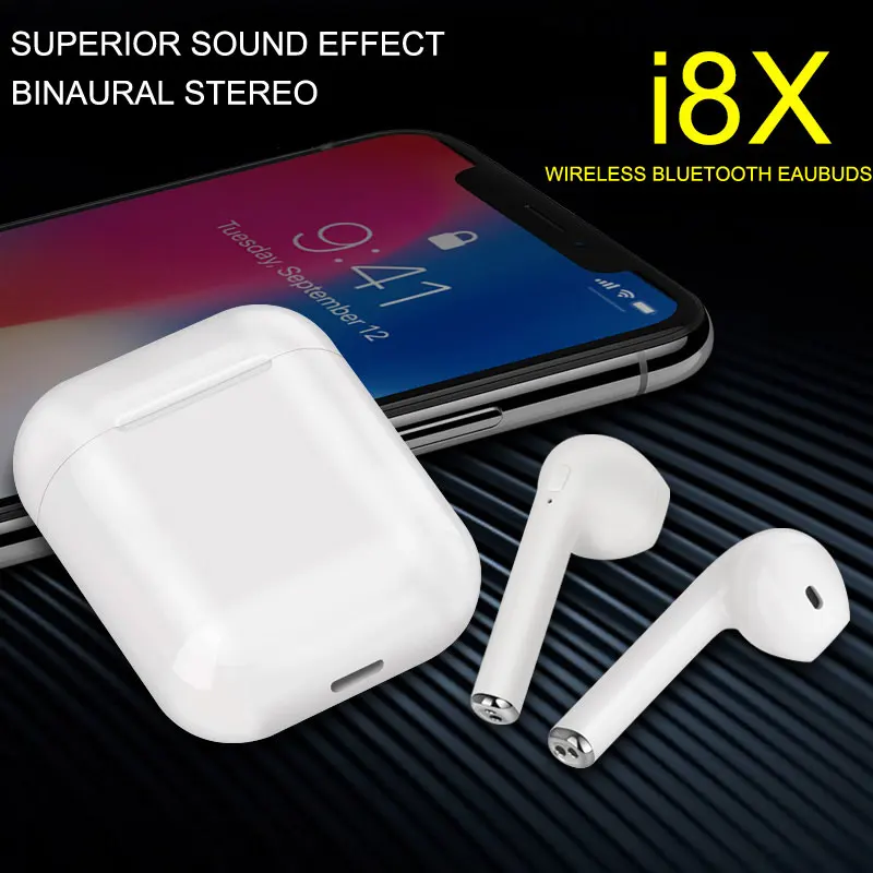 Smochm Bluetooth наушники i8x беспроводные смарт-гарнитуры спортивные наушники-вкладыши стерео звук музыка Hearphones для Iphone Android