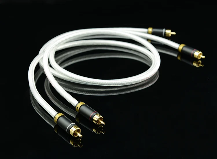 MPS M-4 высокого класса 2 RCA до 2 RCA аудио кабель 6N OFC Hi Fi 99.99997% 5U позолоченный сабвуфер динамик кабель аудиофил