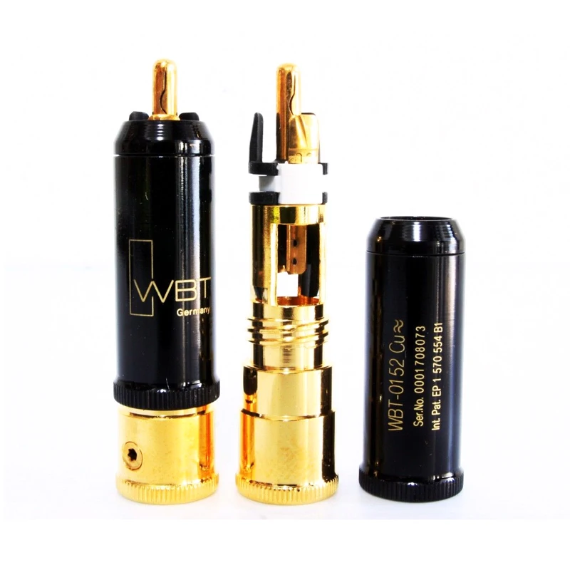 Высокая производительность 24K позолоченный RCA разъем HIFI разъем|Коннекторы и