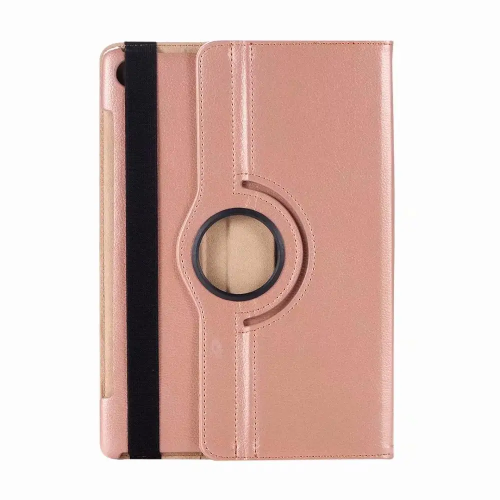 360 Вращающийся чехол для Samsung Galaxy Tab A 10,1 SM-T510 SM-T515 T510 T515 чехол-подставка из искусственной кожи чехол+ подставка для ручек - Цвет: Rose Gold