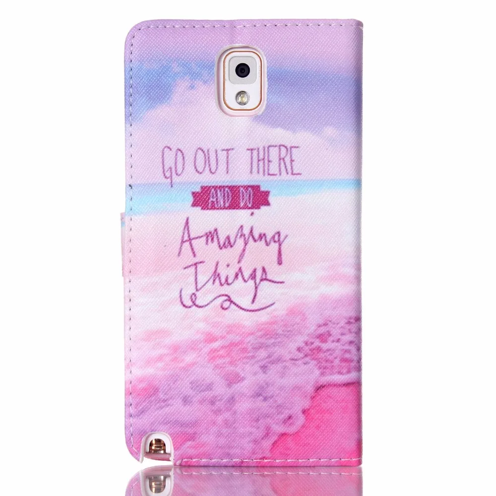 Для samsung Galaxy Note 3 случаях роскошные мультфильм Цвет серии кожа флип-чехол чехол