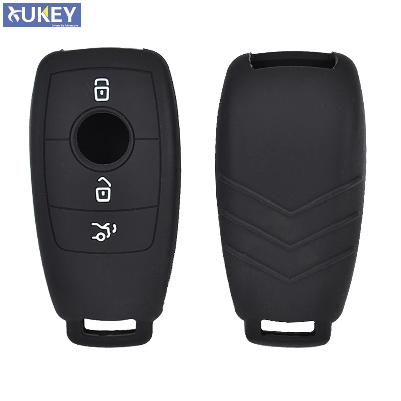 

For Mercedes Benz 2016 2017 E-Class E Class Fob Shell HOLDER Protector 3 Button Silicone Remote Key Cover Case