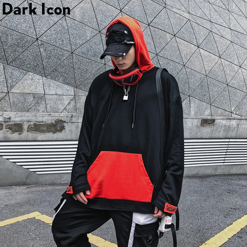 Dark Icon Girl 3M светоотражающая Толстовка в стиле хип-хоп Мужской пуловер с передним