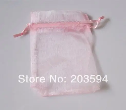 

500pcs/lots Pink Color Jewelry Packing Drawable Organza Bags 7x9cm,Wedding Gift Bags & Pouches