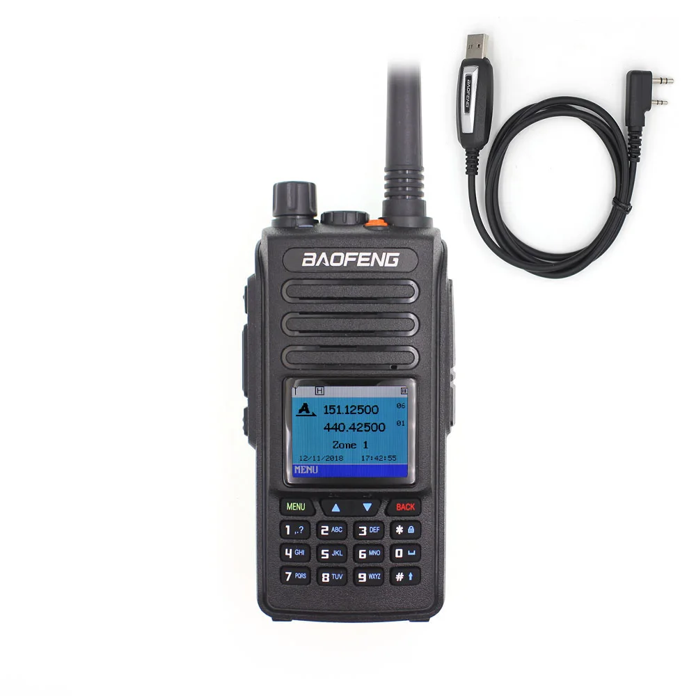 DM-1702-GPS and USB Baofeng DMR DM-1702 gps иди и болтай Walkie Talkie VHF UHF 136-174& 400-470 МГц Dual Band Dual Time slot уровня 1 и 2 цифровое радио - Цвет: DM-1702-GPS and USB