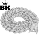 Цепочка мужская хип-хоп золотого цвета, с кристаллами Майами, от 18 до 24 дюймов