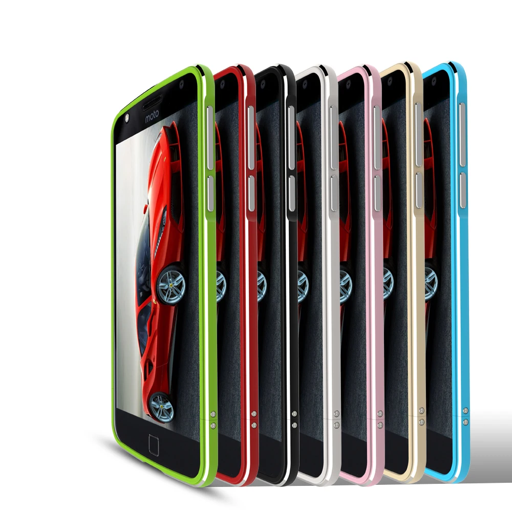

For Motorola Moto Z Play Bumper Case Aluminum Metal Frame Border Case For Moto Z Play Cover Shockproof Shield For Moto Z 5.5''