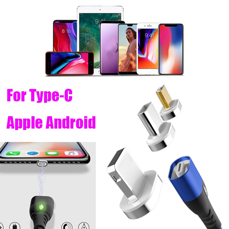 3 в 1 Магнитный зарядный кабель адаптер USB Type C телефонные кабели для iPhone Samsung Type-c