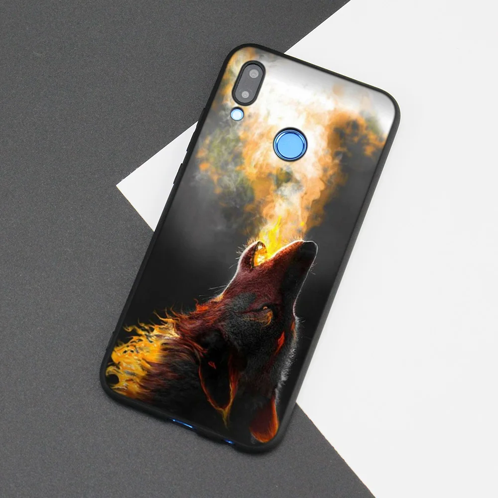 Силиконовый чехол для huawei P20 P10 P9 P8 Lite Pro P Smart+ Nova 3i 3E чехол для телефона s волк Дракон животные