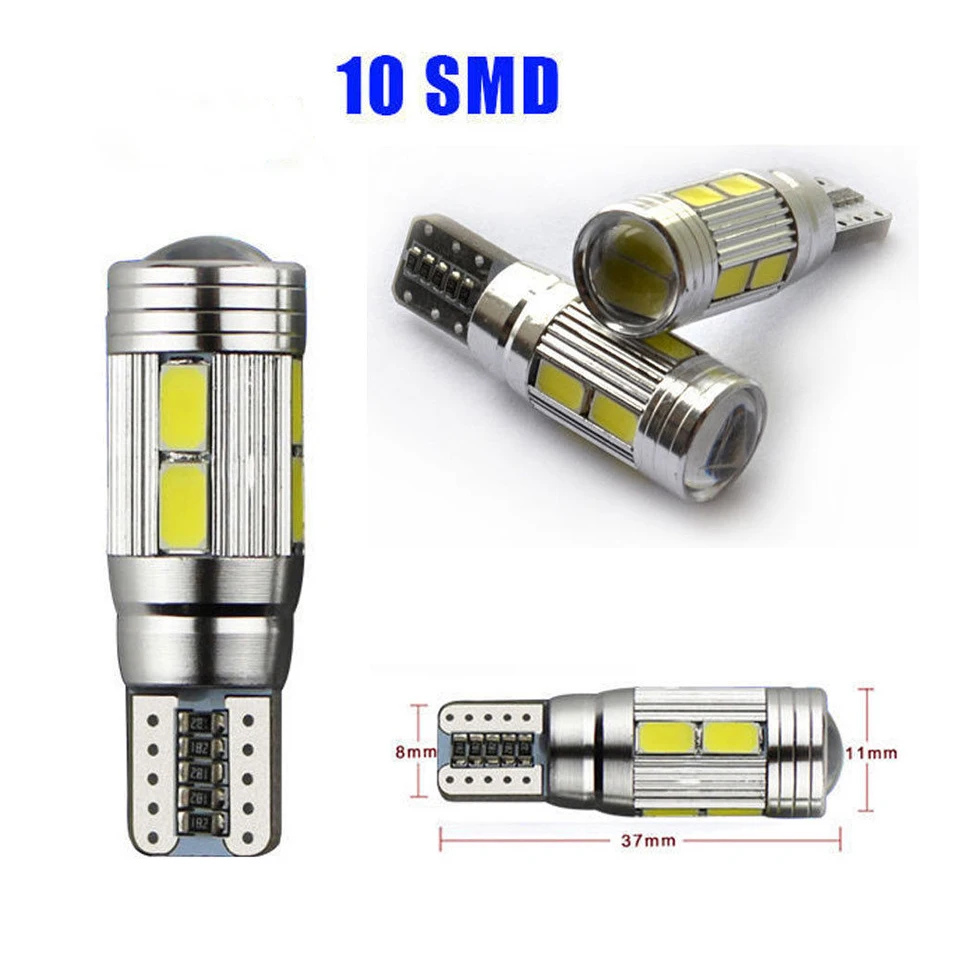 2 шт. автомобильные светодиодсветодиодный лампы T10 Canbus 194 W5W 10 SMD 5630|Сигнальная
