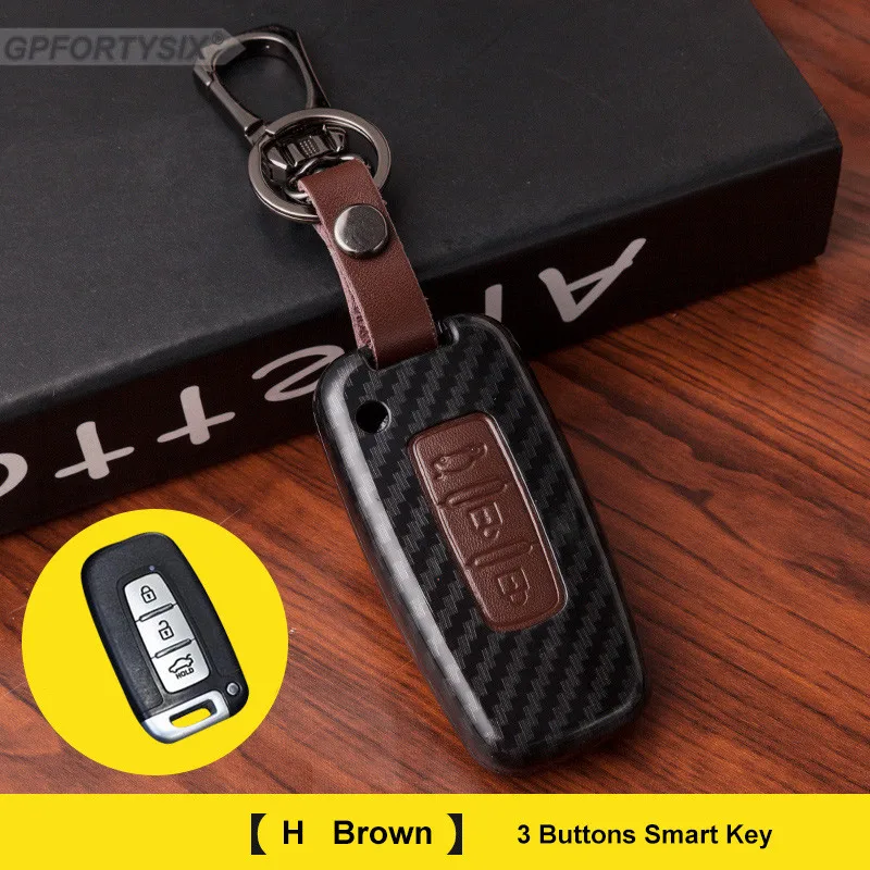 Чехол для автомобильного ключа из углеродного волокна Kia Rio 3 K2 k3 Ceed Picanto Cerato Sportage