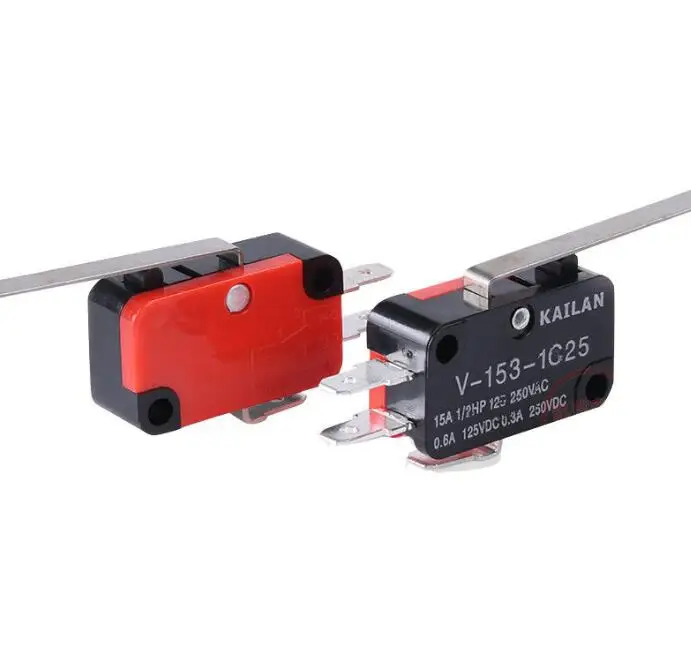 5 шт. 15A 250VAC V-15 кнопочный переключатель SPDT 1NO 1NC микро переключатель - Цвет: V-153-1C25