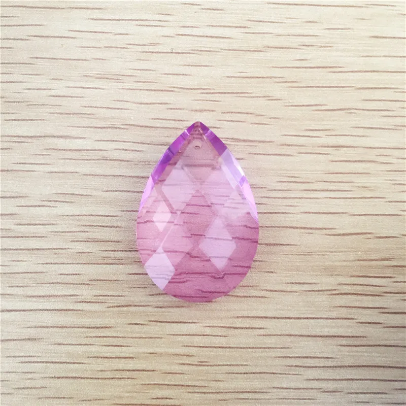 

Free Shipping 120pcs/Lot 38mm Mixed Color Feng Shui X-Mas Glass Faceted Pendants Crystal Prism Hanging Pendants For Decoration