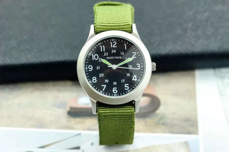 green Nazeyt новые модные часы для мужчин Высокое качество светящиеся руки армейские часы для мальчиков и девочек красочные нейлоновые подарочные часы Reloj de hombre2019 - Цвет: green