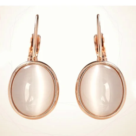 Moonrocy Модные Серьги Jewelry Мода розовое золото Цвет Австрийский Кристалл Опал Серьги Свадьба для Для женщин подарок