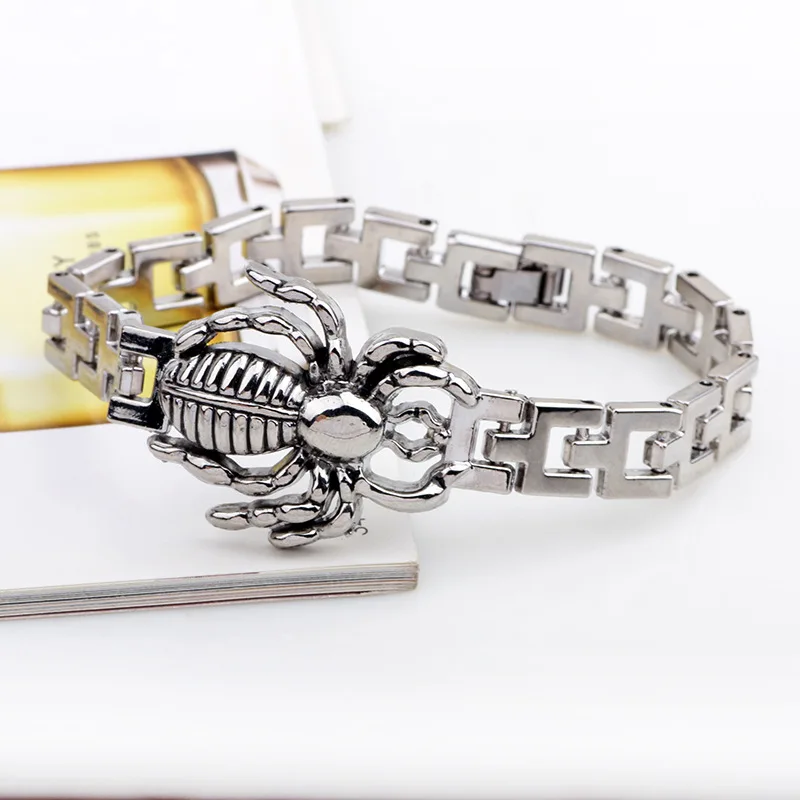 Titanium Steel bracelets &amp bangles Spider Jewelry Clasp Buckle bracelet men bracciali uomo Pulseira Feminina | Украшения и